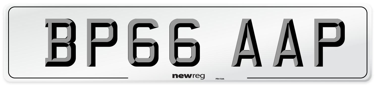 BP66 AAP Number Plate from New Reg